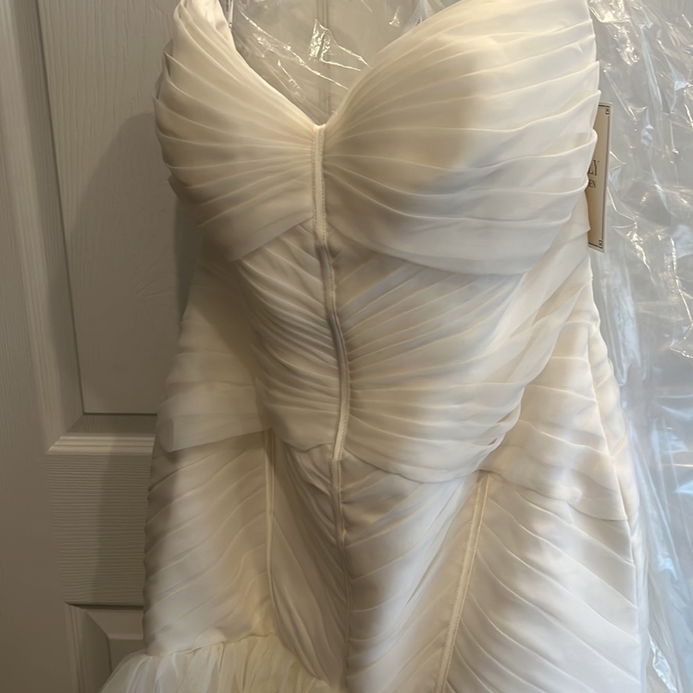 Truly Zac Posen organza wedding gown nwt - Picture 6 of 13